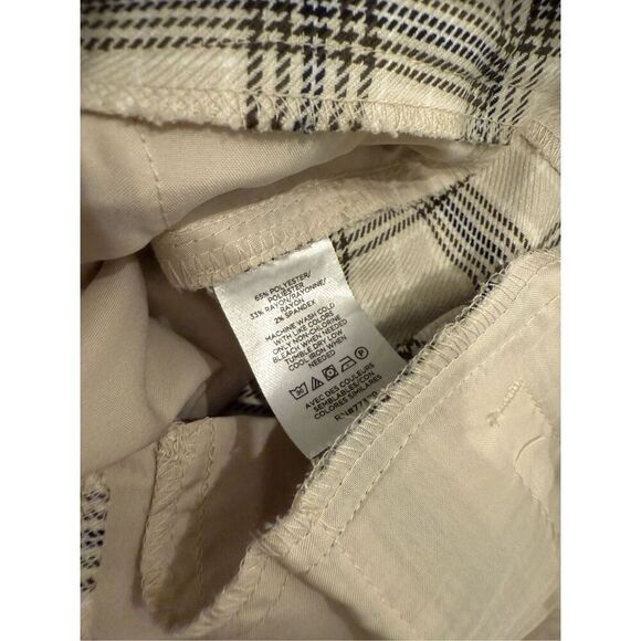 Ann Taylor Factory cream plaid dress pants- size 14 - Picture 5 of 7